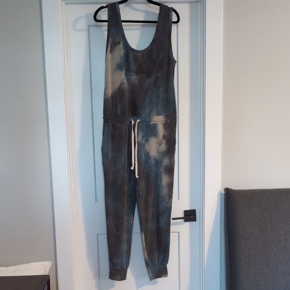 Vici Blue Tie-Dye Jumpsuit